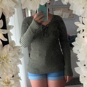 CLOSET CLEAROUT ‼️Green Knitted "Arizona Jean